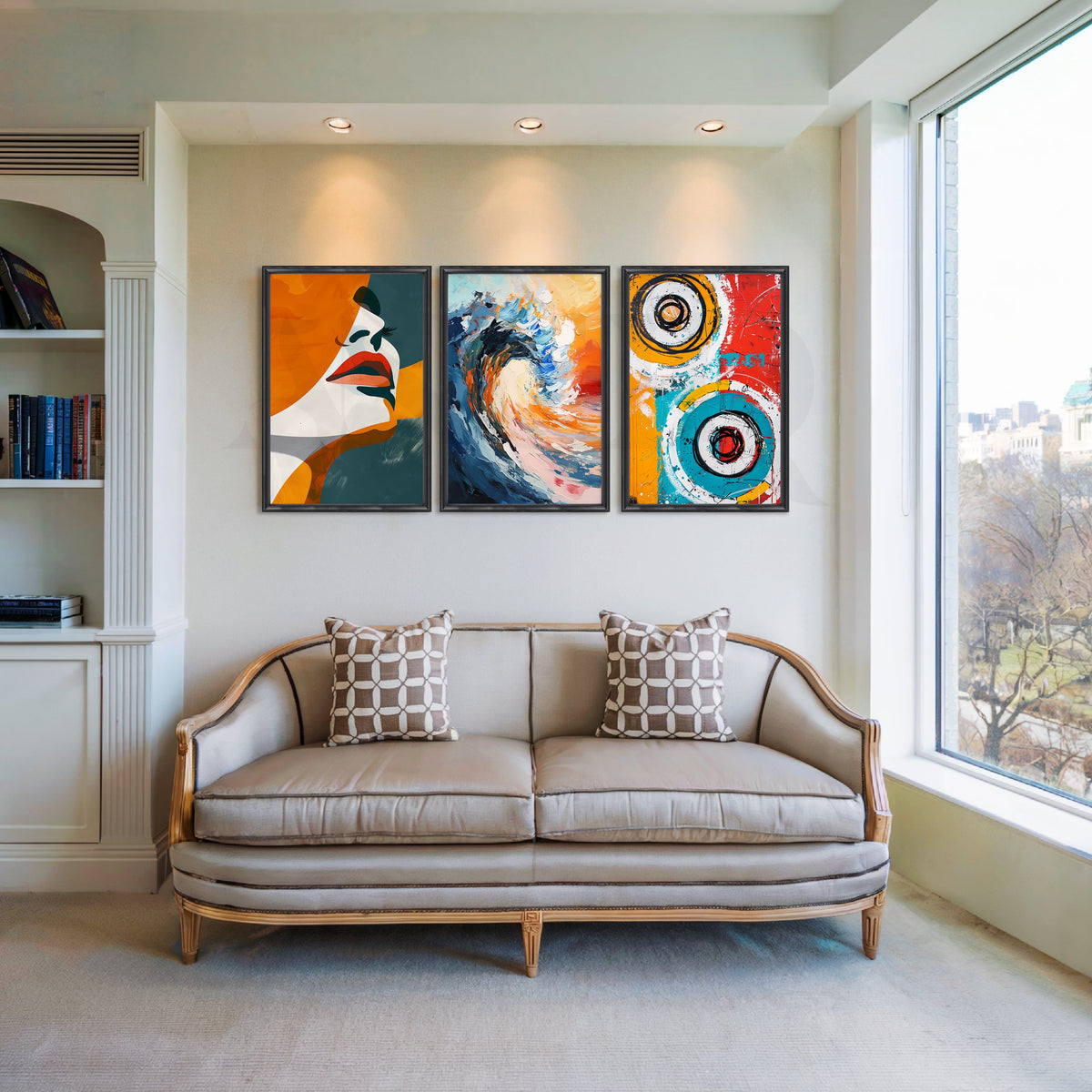 Modern Waves & Muse Gallery Wall – Set of 3 Artworks – Asha Art Studio – Image 3