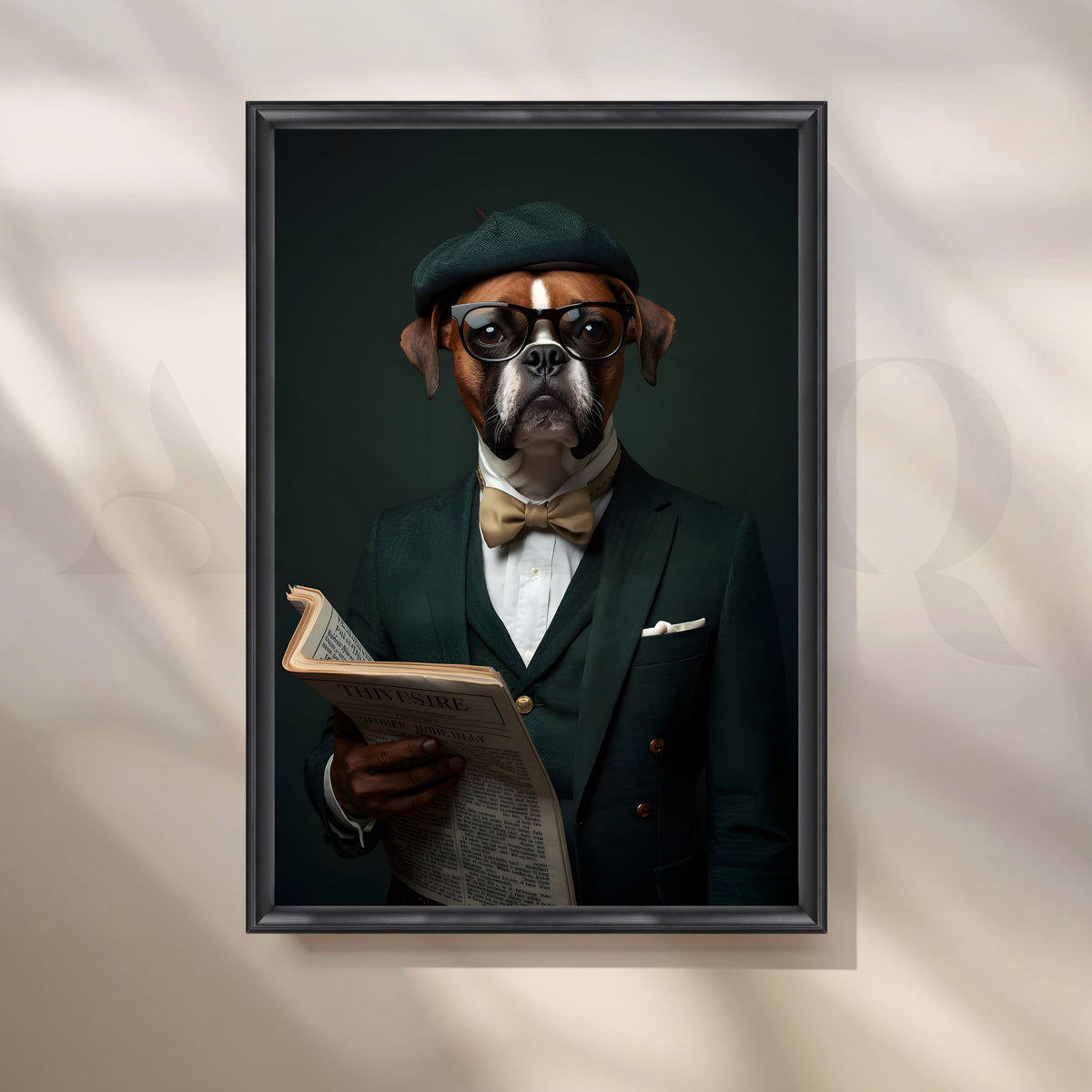 Vintage Gentleman Dog Pop Artwork – Asha Art Studio – Image 3