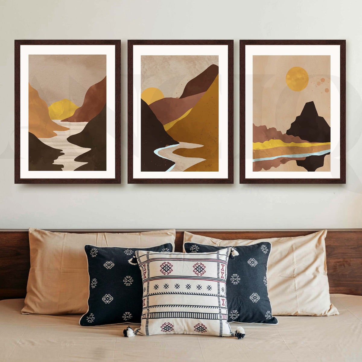 Warm Desert Landscape Gallery Wall Artwork Set of 3 – Asha Art Studio – Image 10