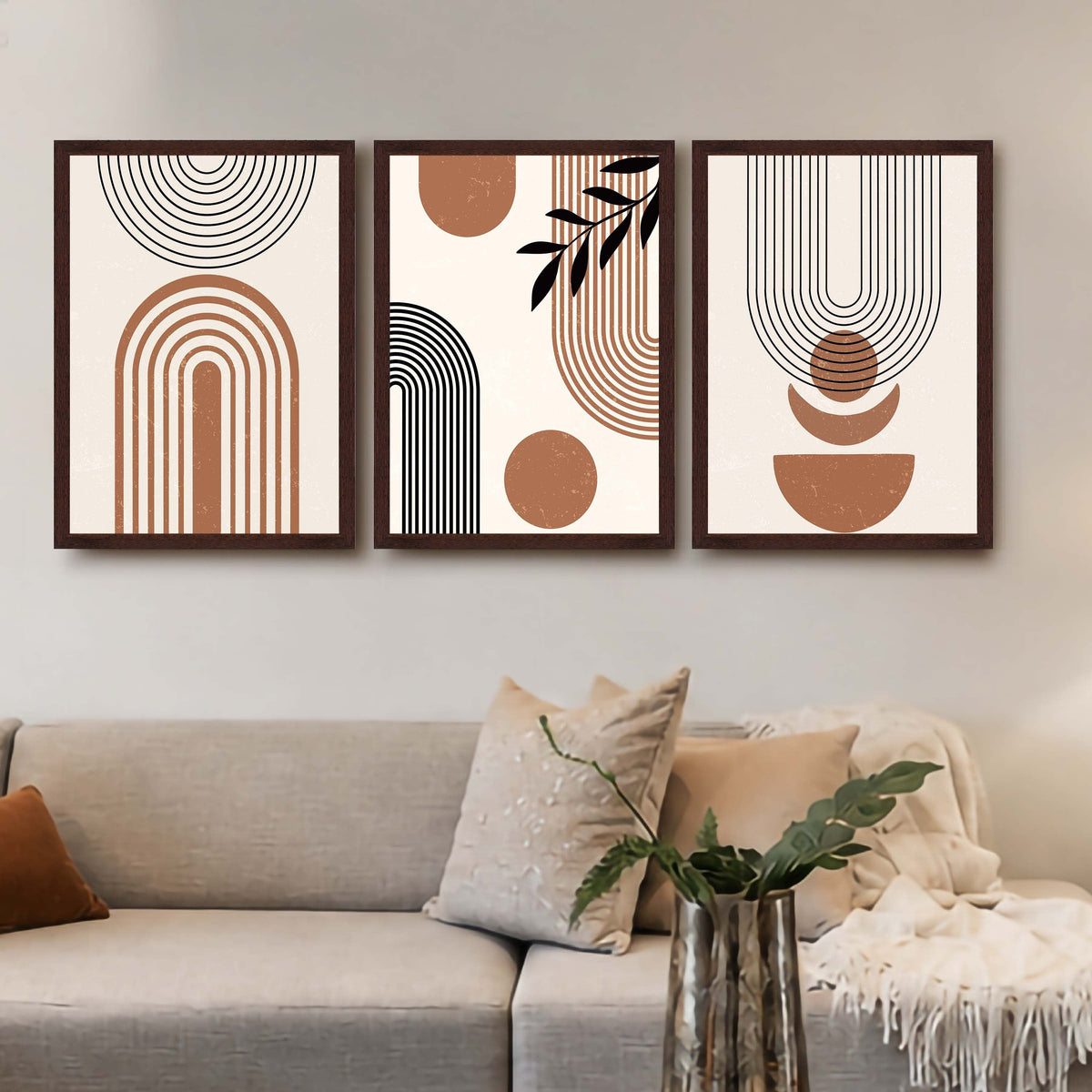 Boho Arch Abstract Gallery Wall Set of 3 - 18 x 24 Inches – Asha Art Studio – Image 6