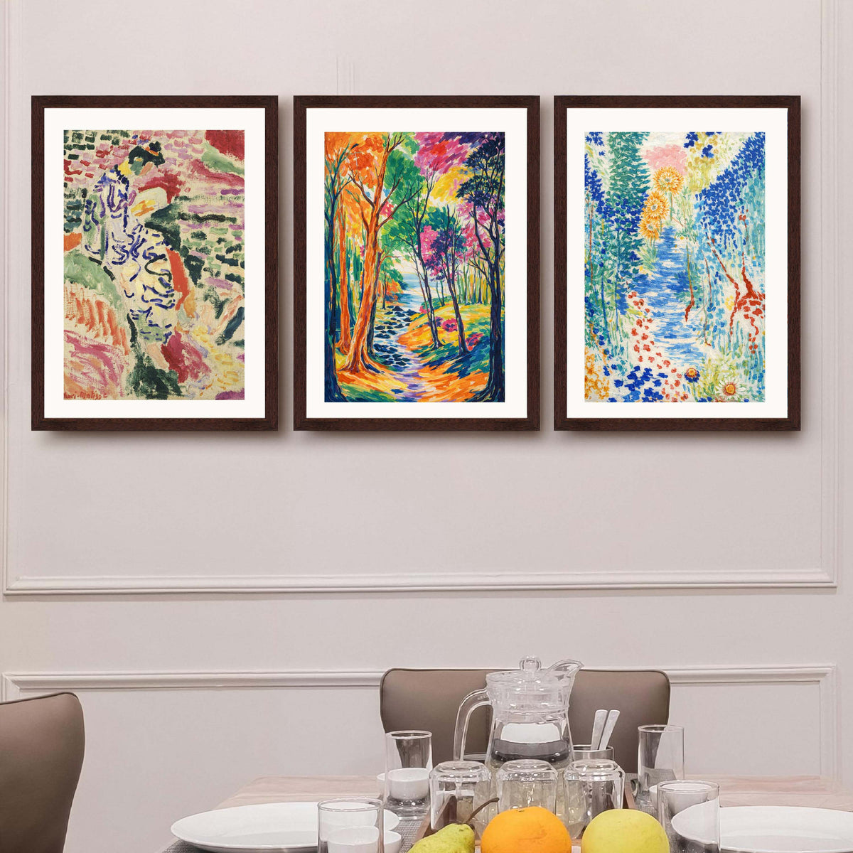 Colourful Impressionist Garden Gallery Wall Set of 3 - 18 x 24 Inches – Asha Art Studio – Image 10