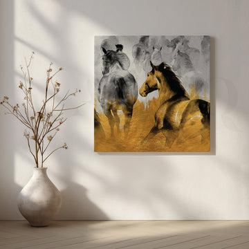 Thundering Hooves Canvas Artwork – Asha Art Studio
