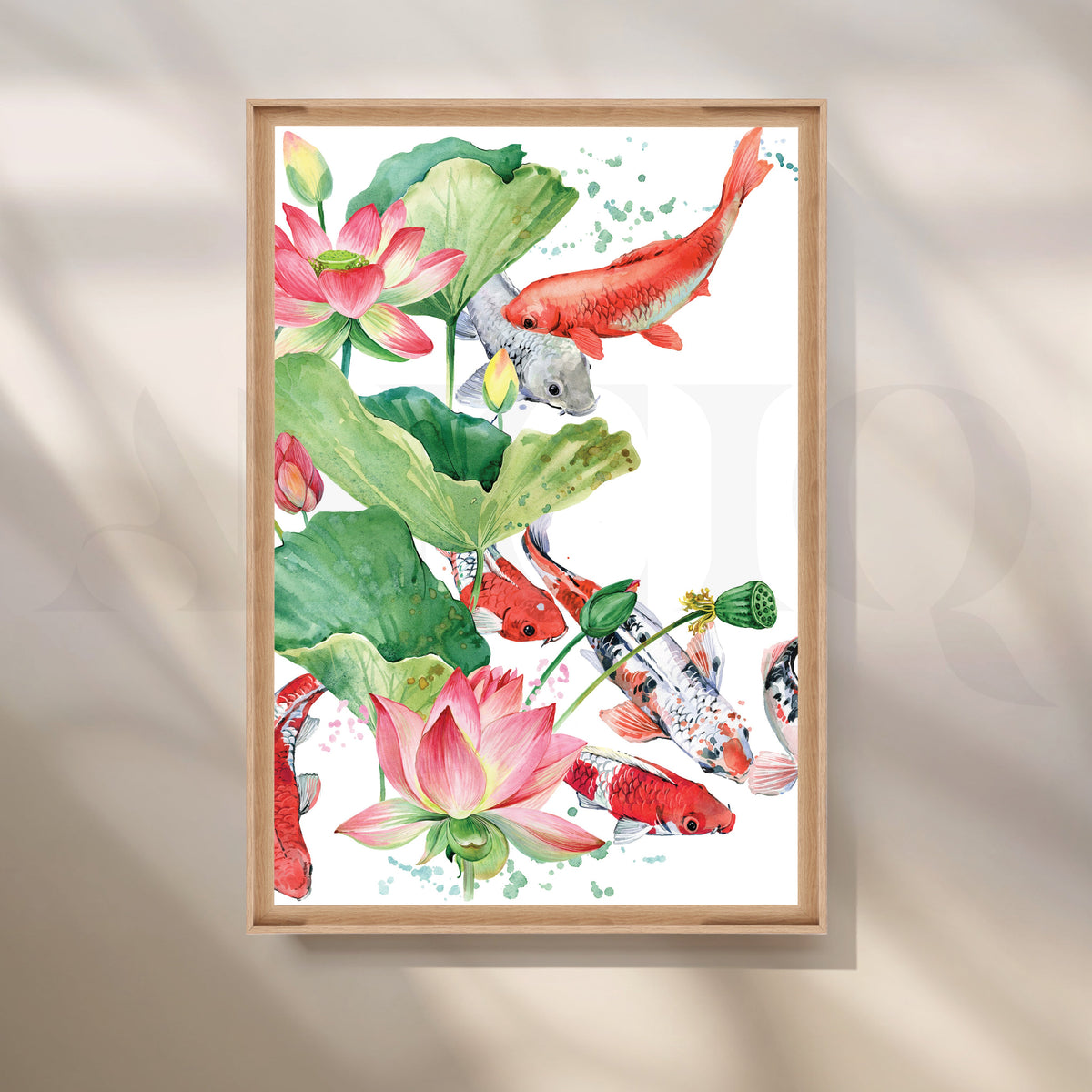 Dance of Fish and Blooms in the Pond Artwork – Asha Art Studio – Image 5