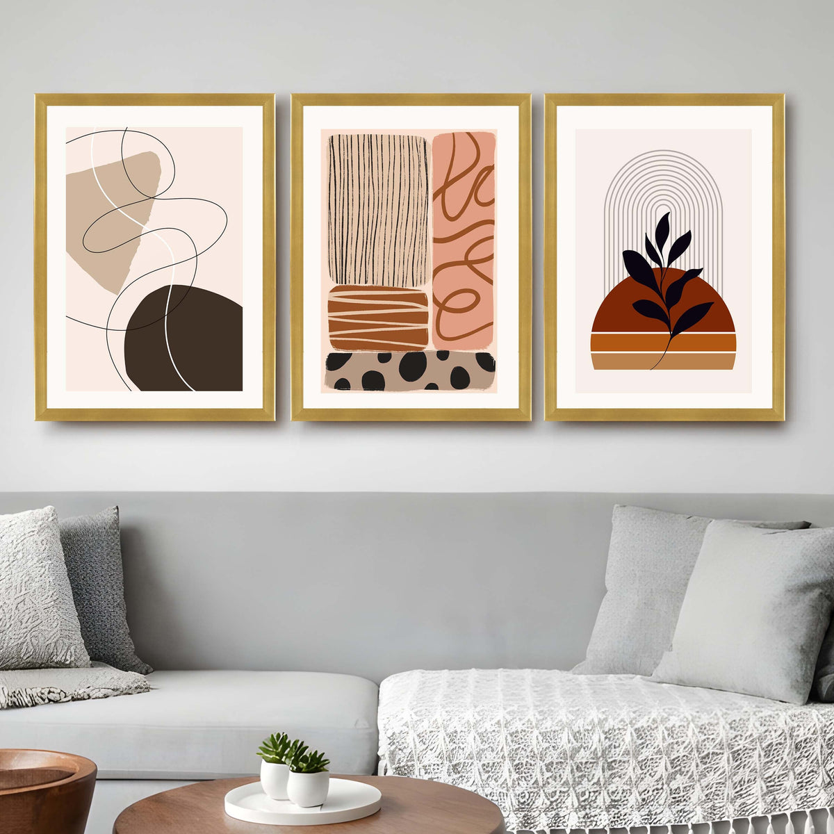 Earthy Abstract Gallery Wall Set of 3 - 18 x 24 Inches – Asha Art Studio – Image 9