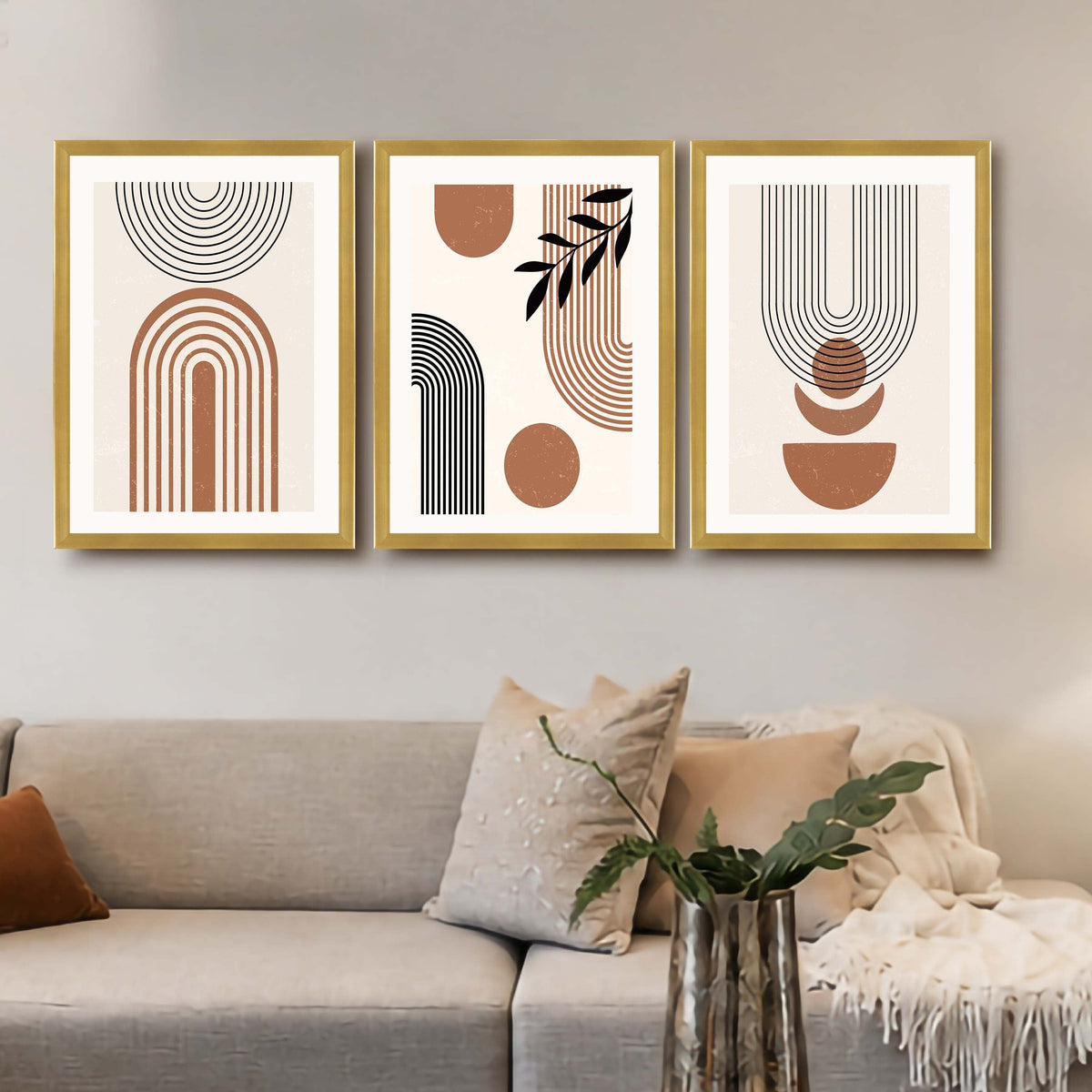 Boho Arch Abstract Gallery Wall Set of 3 - 18 x 24 Inches – Asha Art Studio – Image 8