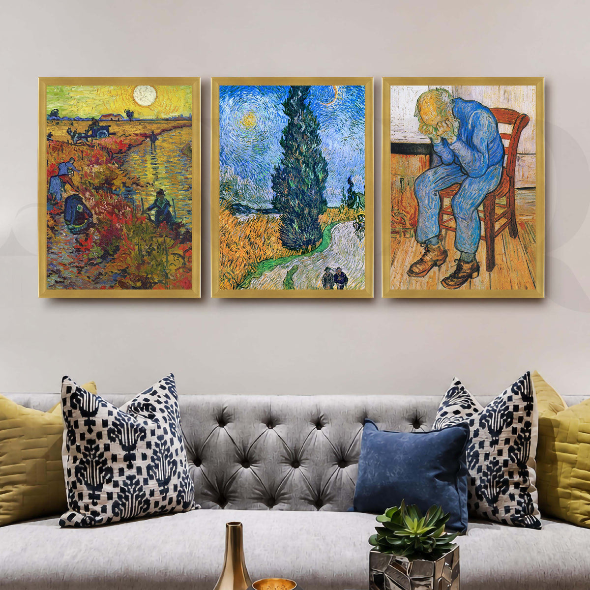 Van Gogh Classic Gallery Wall Artwork Set of 3 – Asha Art Studio – Image 4