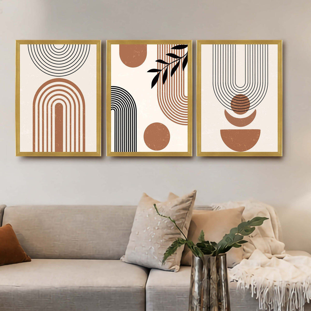 Boho Arch Abstract Gallery Wall Set of 3 - 18 x 24 Inches – Asha Art Studio – Image 4