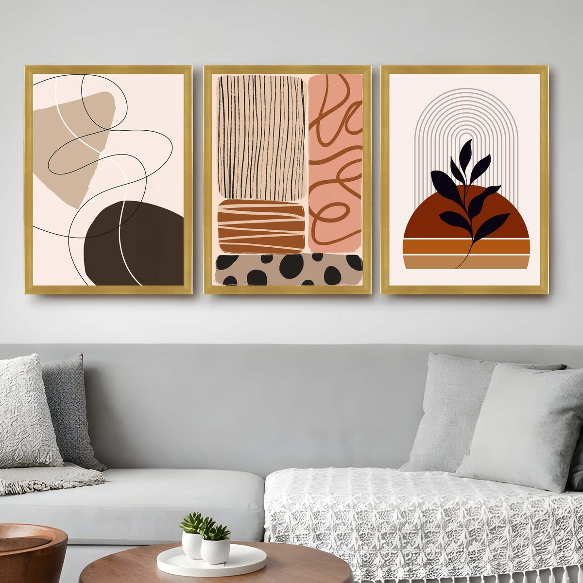 Earthy Abstract Gallery Wall Set of 3 - 18 x 24 Inches – Asha Art Studio – Image 4