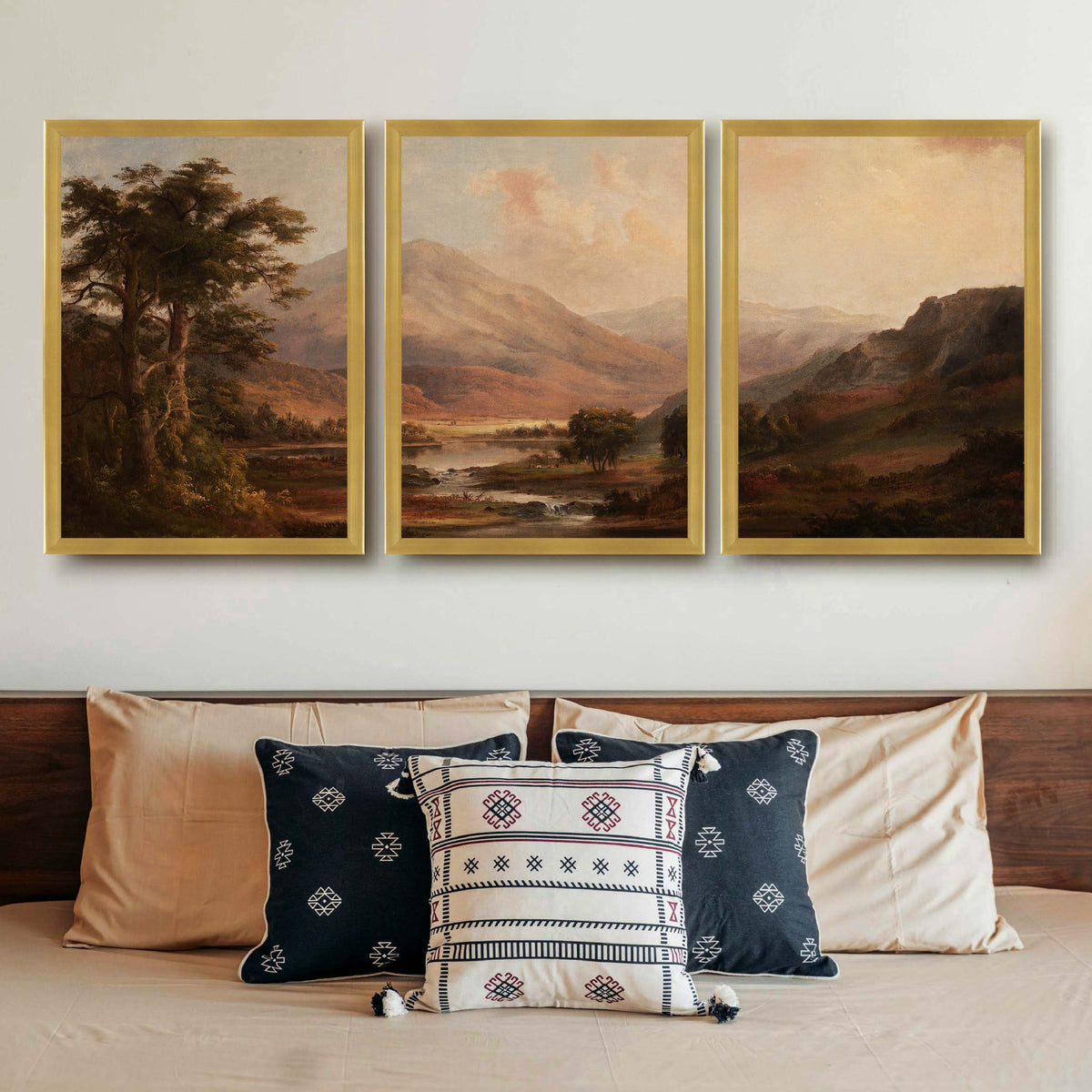 Vintage Landscape Gallery Wall Set of 3 - 18 x 24 Inches – Asha Art Studio – Image 4