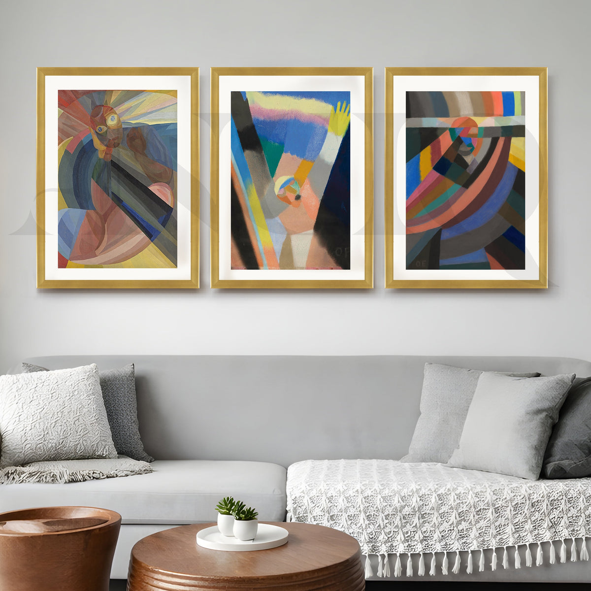 Color Spectrum Abstract Gallery Wall – Set of 3 Expressionist Artworks - 18 x 24 Inches – Asha Art Studio – Image 4
