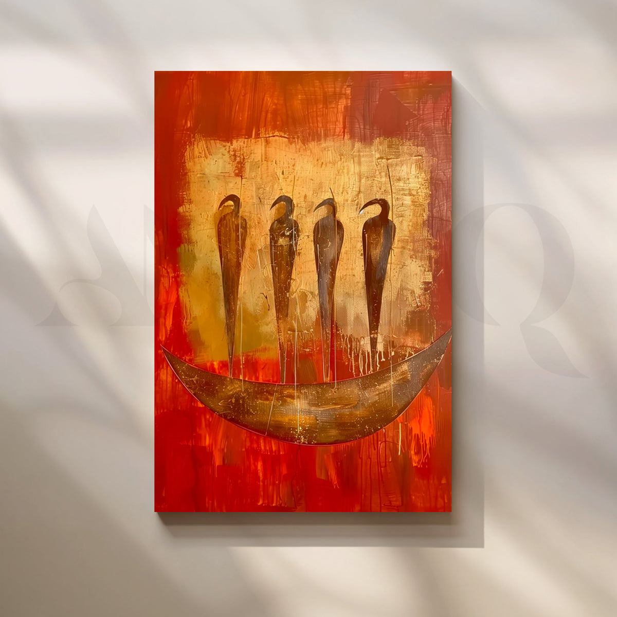 River Guardians Canvas Painting for Dining Room – Asha Art Studio