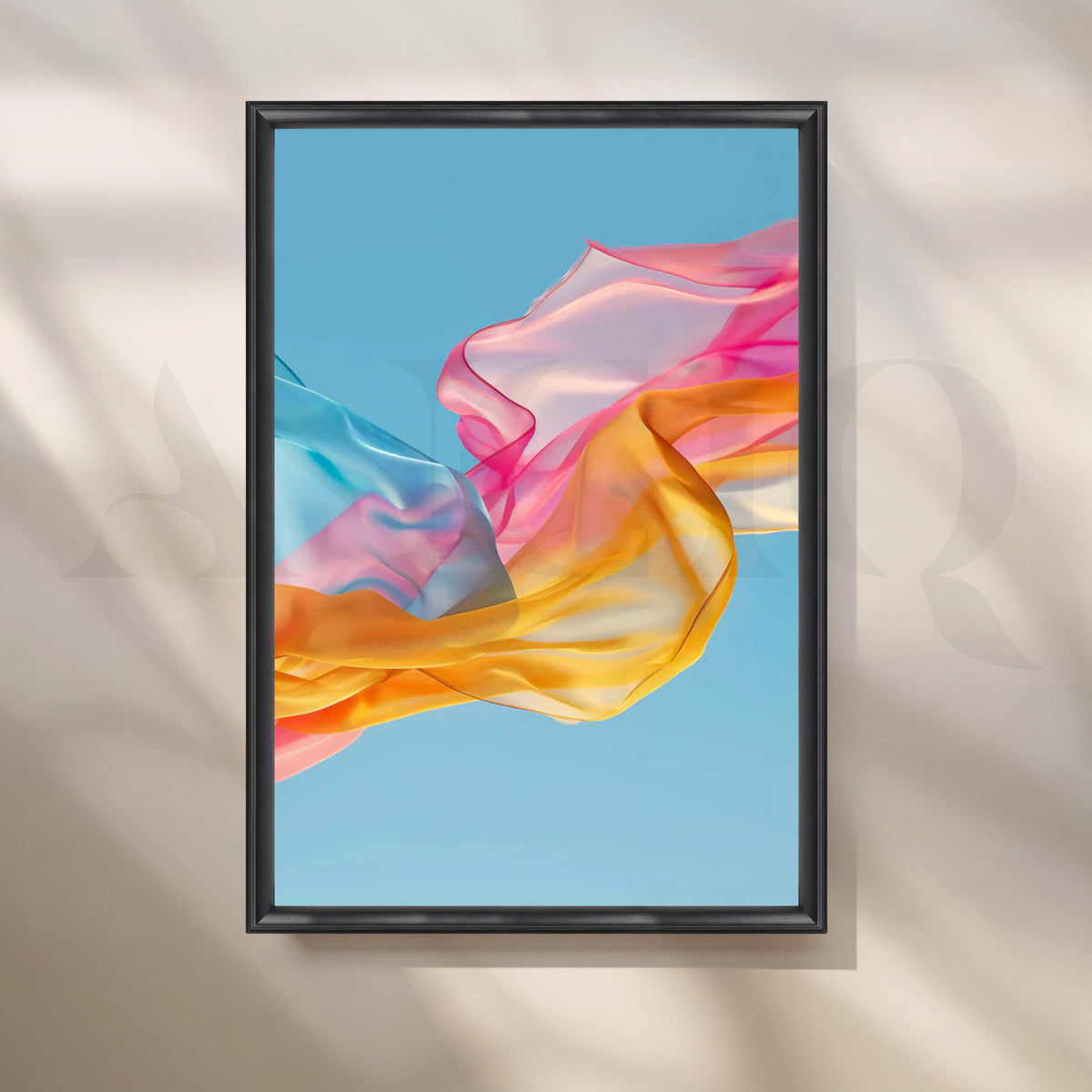 Sky Silk Canvas Painting for Living Room – Asha Art Studio – Image 3