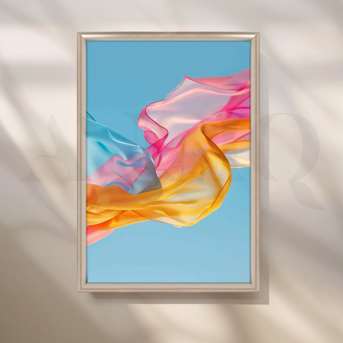 Sky Silk Canvas Painting for Living Room – Asha Art Studio – Image 4