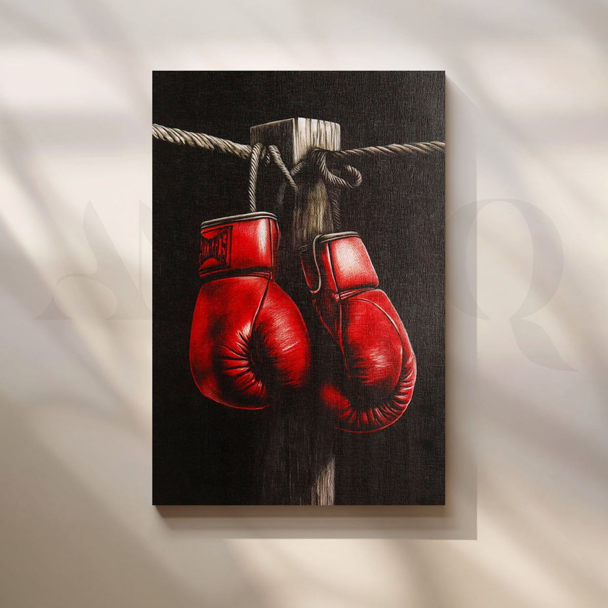 Red Boxing Gloves Canvas Pop Art – Asha Art Studio