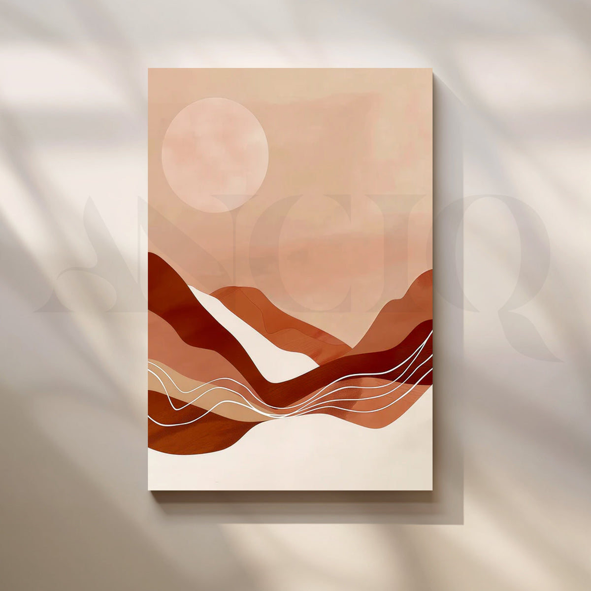 Sienna Dunes Canvas Painting for Boho Bedroom – Asha Art Studio