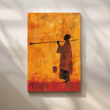 Desert Herald Canvas Painting for Study – Asha Art Studio