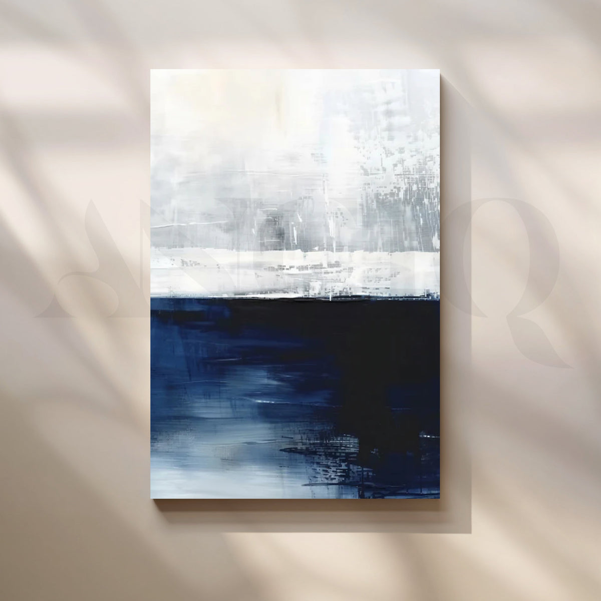 Midnight Horizon Canvas Painting for Bedroom – Asha Art Studio