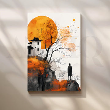 Golden Horizon Wall Poster – Asha Art Studio