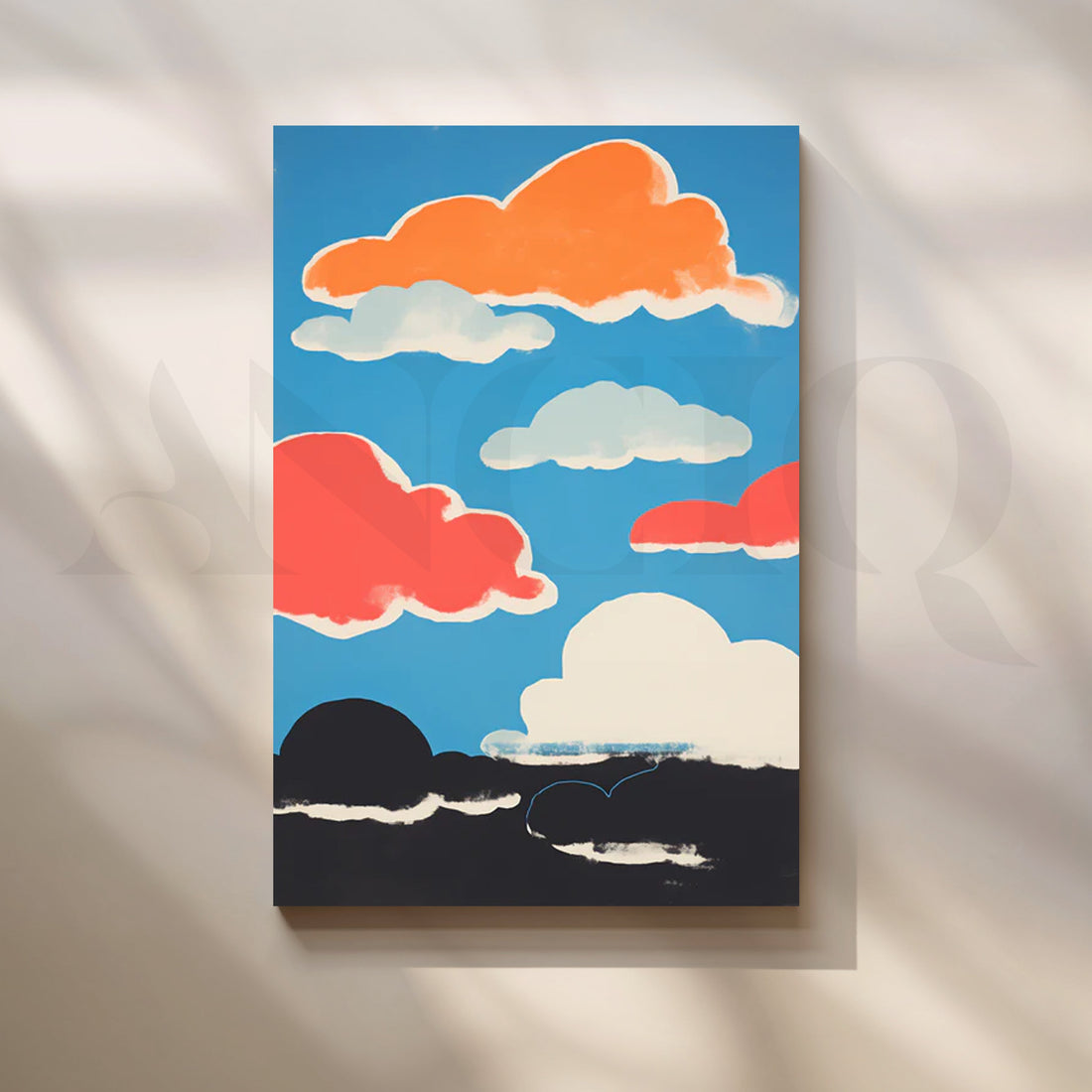 Vivid Clouds Wall Poster – Asha Art Studio