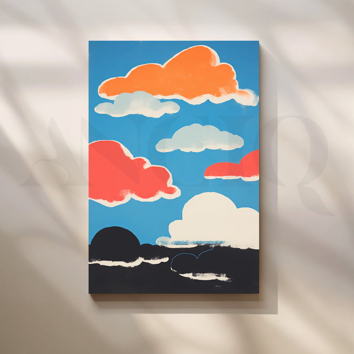 Vivid Clouds Wall Poster – Asha Art Studio