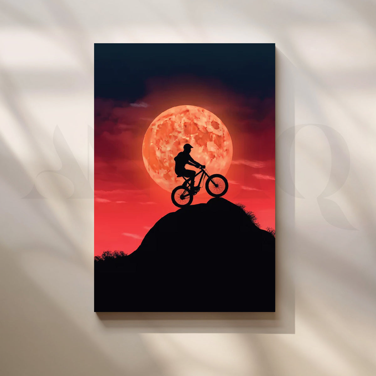 Moonrise Rider Canvas Painting for Modern Living Room – Asha Art Studio