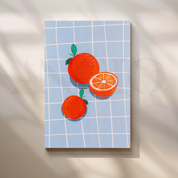 Citrus Grid Minimal Canvas Pop Art – Asha Art Studio