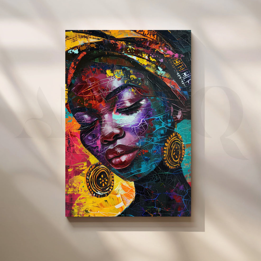 Serene Radiance Canvas Painting for Bedroom – Asha Art Studio