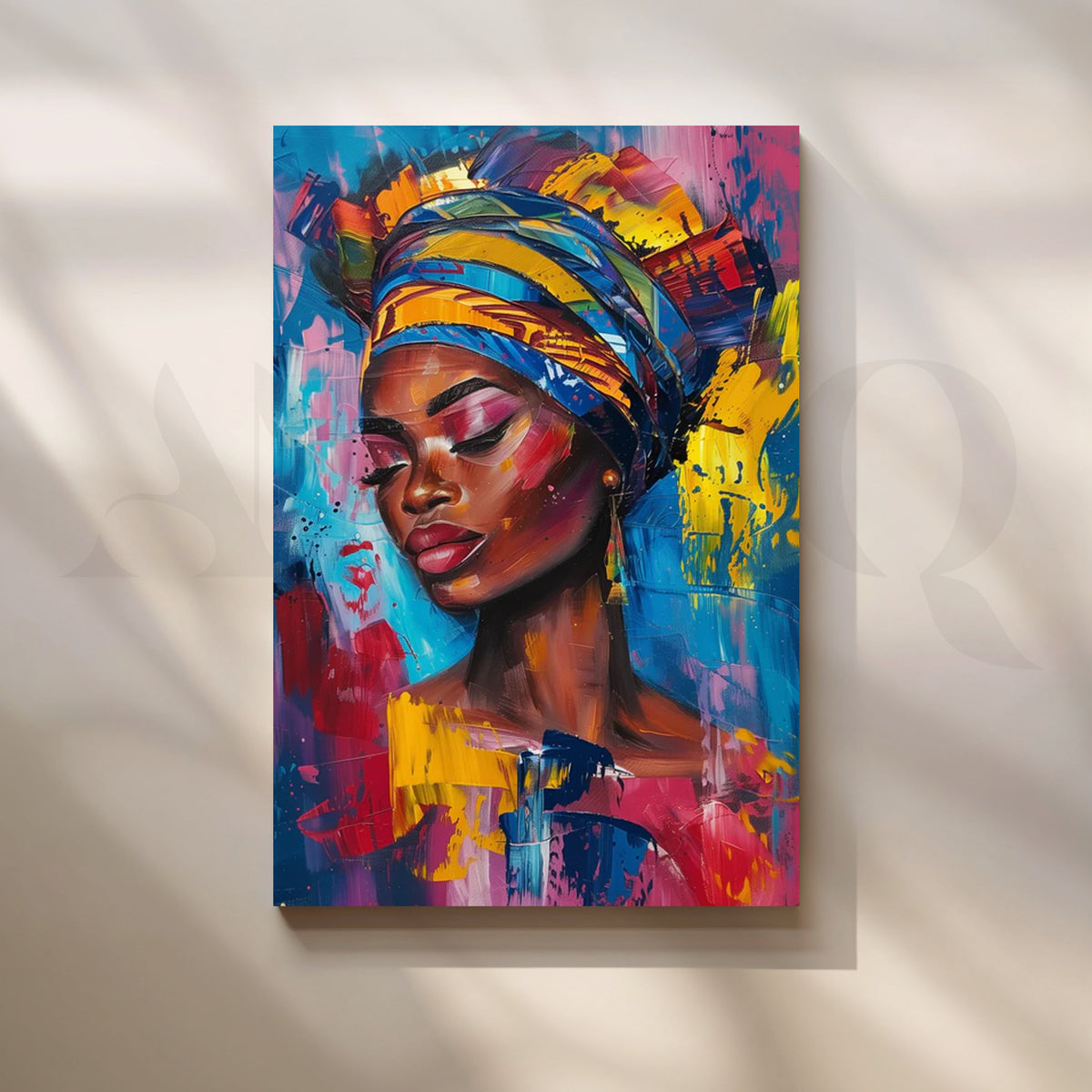 Radiant Tranquility Canvas Painting for Bedroom – Asha Art Studio