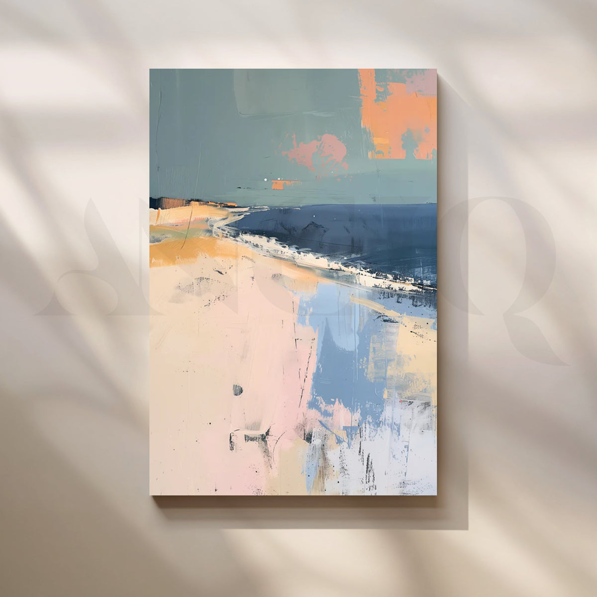 Coastal Serenity Seascape Canvas Painting for Beach-House Living Rooms – Asha Art Studio
