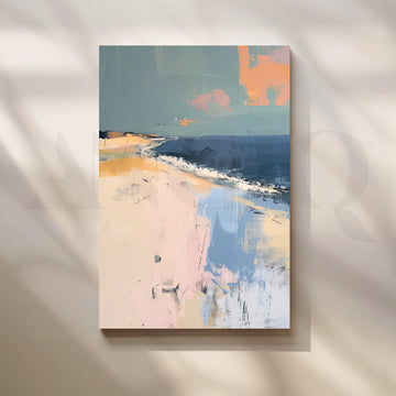 Coastal Serenity Seascape Canvas Painting for Beach-House Living Rooms – Asha Art Studio