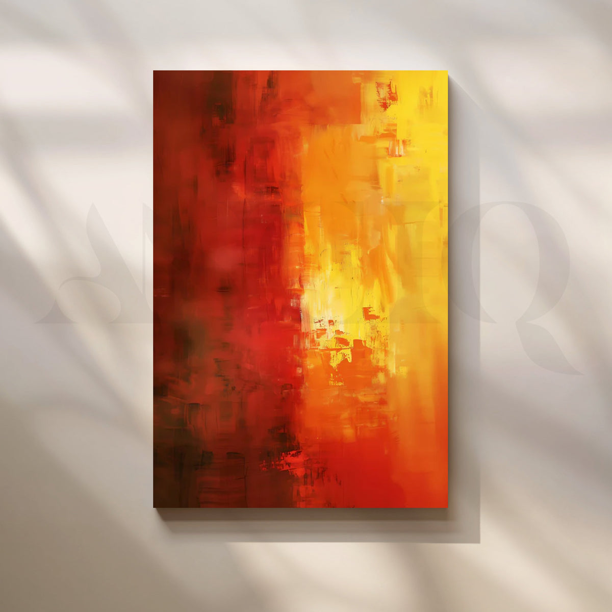 Sunfire Glow Canvas Painting for Living Room – Asha Art Studio
