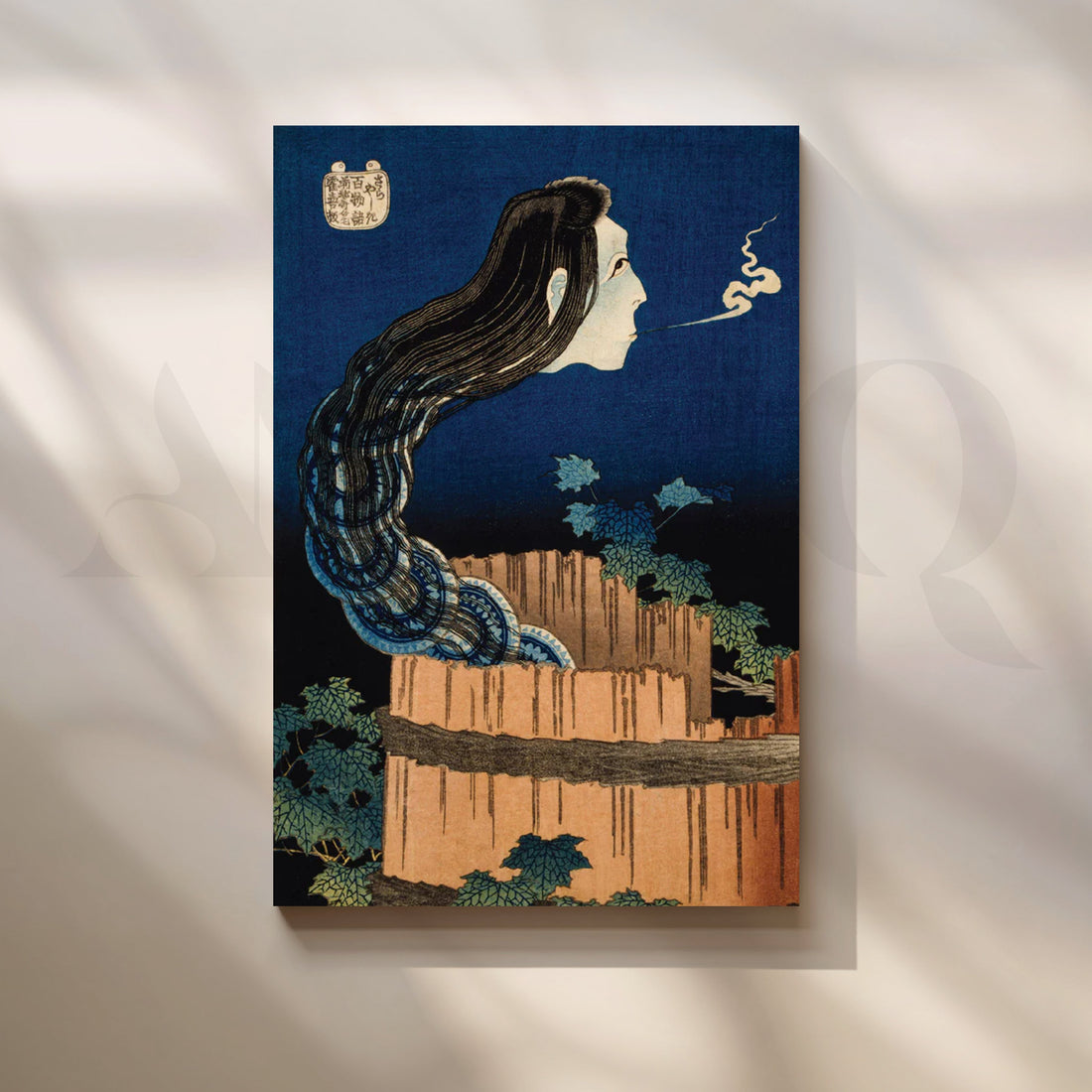 Ghost in the Well Ukiyo-e Canvas Painting for Modern Living Room & Entryway – Asha Art Studio