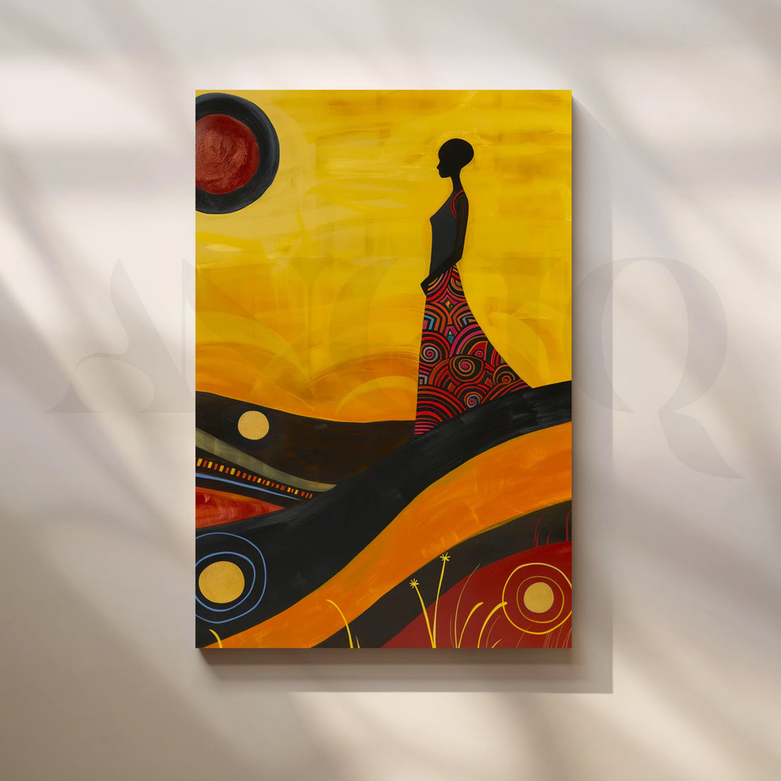 Desert Solstice Canvas Painting for Entryway – Asha Art Studio
