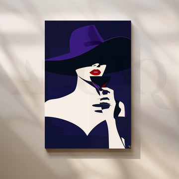 Violet Noir Canvas Painting for Home Bar – Asha Art Studio