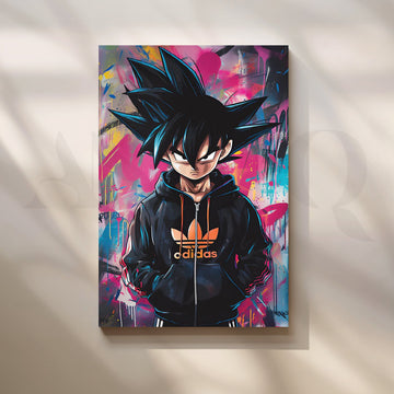 Neon Saiyan Canvas Artwork – Asha Art Studio