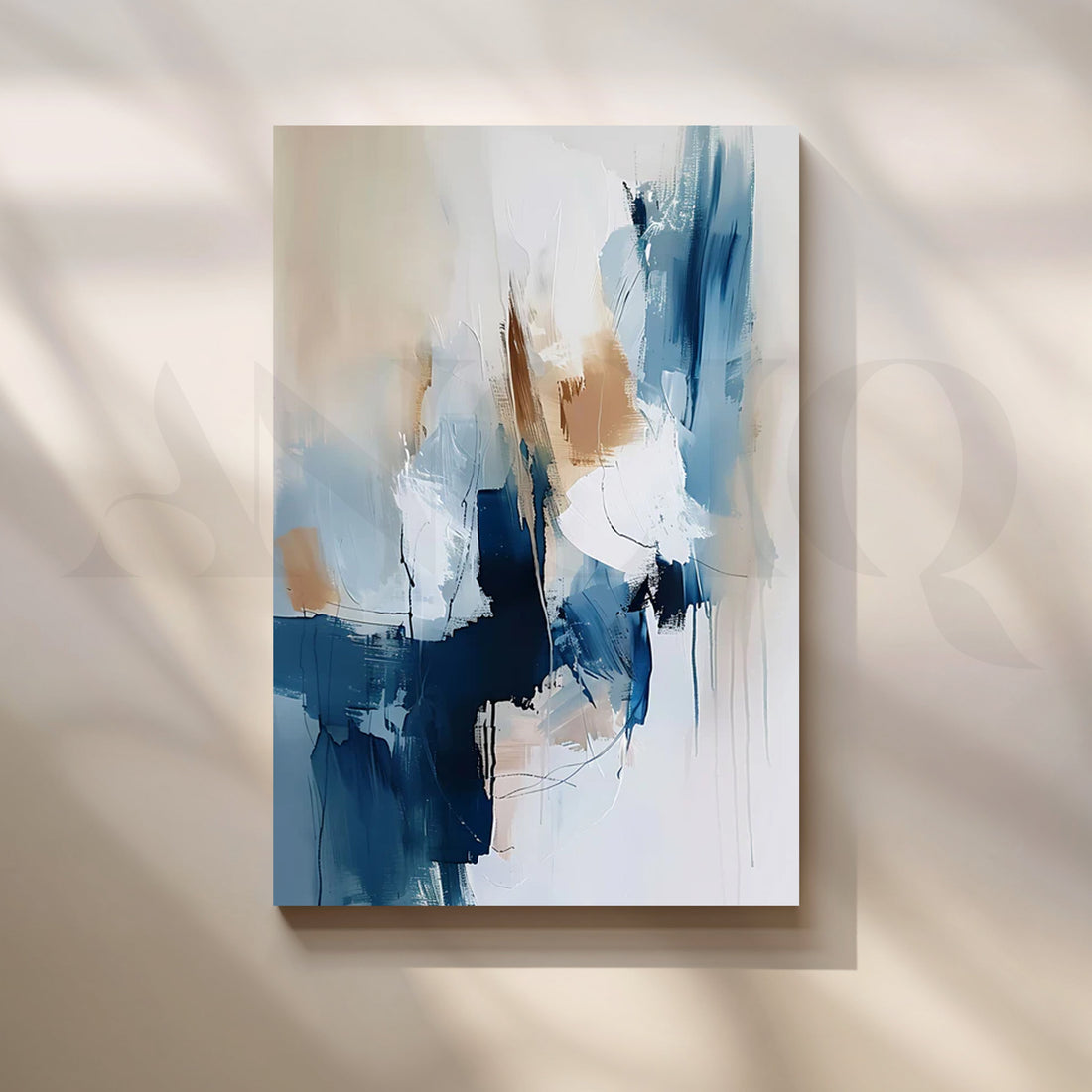 Coastal Calm Canvas Painting for Living Room – Asha Art Studio