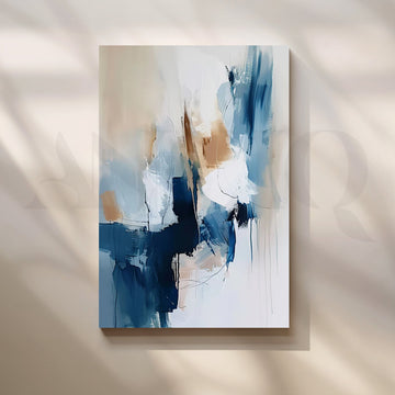 Coastal Calm Canvas Painting for Living Room – Asha Art Studio
