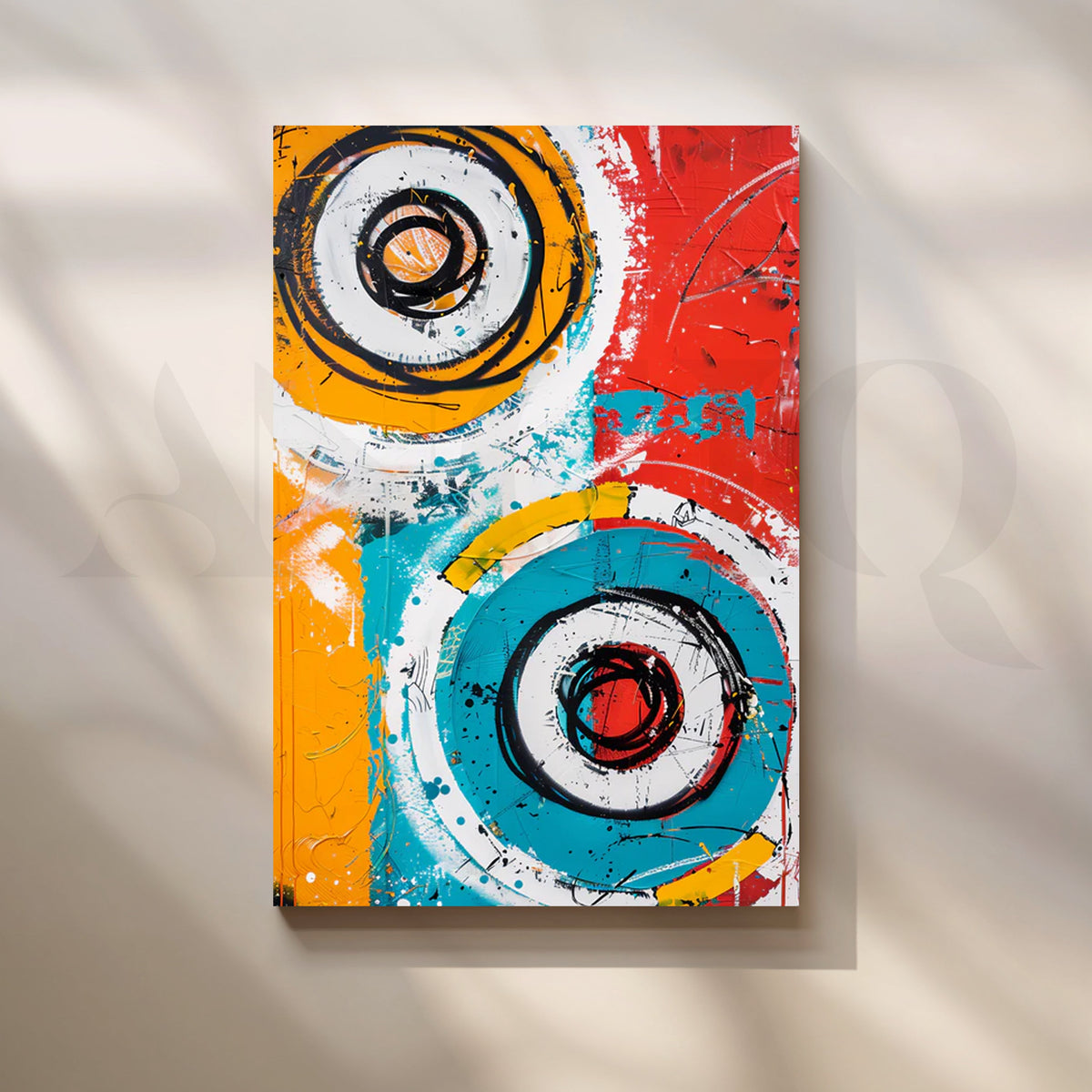Kinetic Orbits Canvas pop Art – Asha Art Studio
