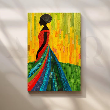 Spectrum Gown Canvas Painting for Living Room – Asha Art Studio