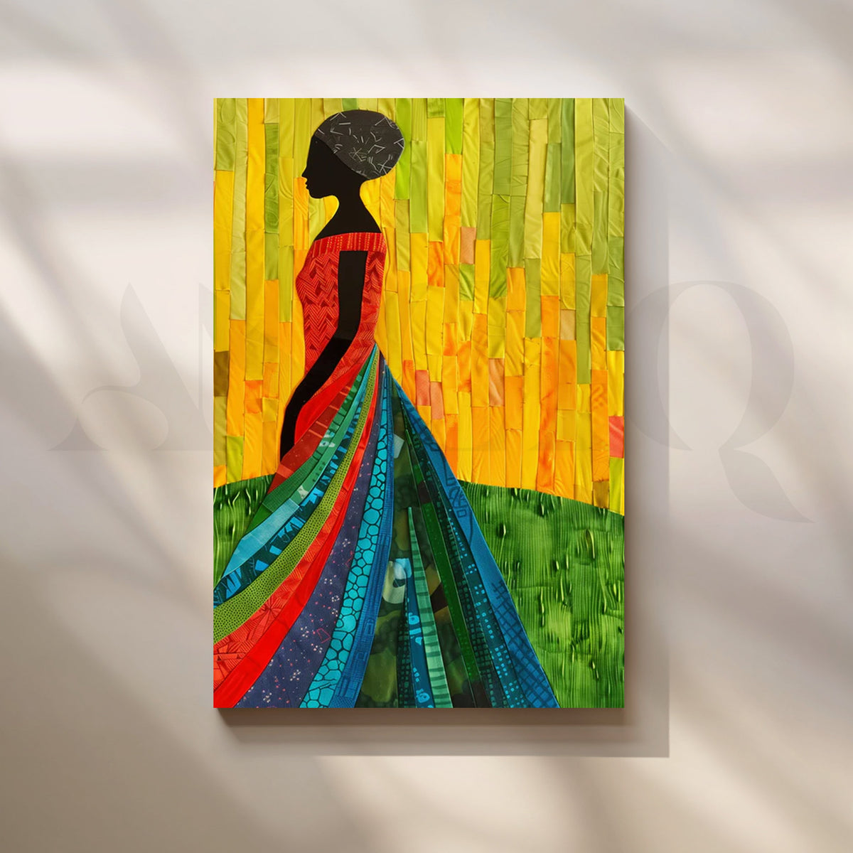 Spectrum Gown Canvas Painting for Living Room – Asha Art Studio