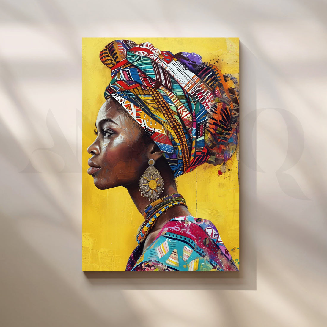 Patterned Grace Canvas Painting for Home Office – Asha Art Studio