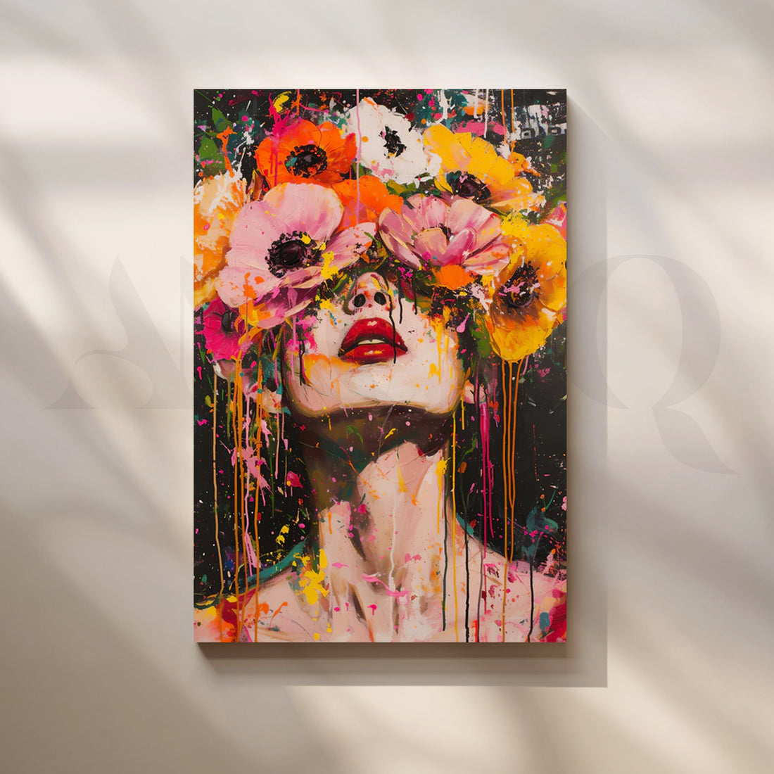 Bloomstorm Canvas Painting for Bedroom – Asha Art Studio