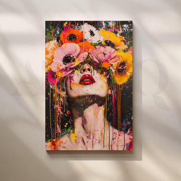 Bloomstorm Canvas Painting for Bedroom – Asha Art Studio