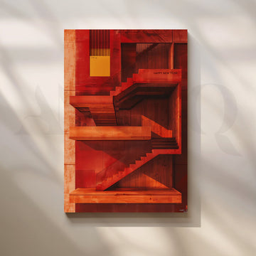 Modern Abstract Staircase Poster – Asha Art Studio