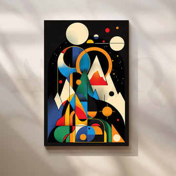 Cosmic Bauhaus Peaks Canvas Pop Art – Asha Art Studio