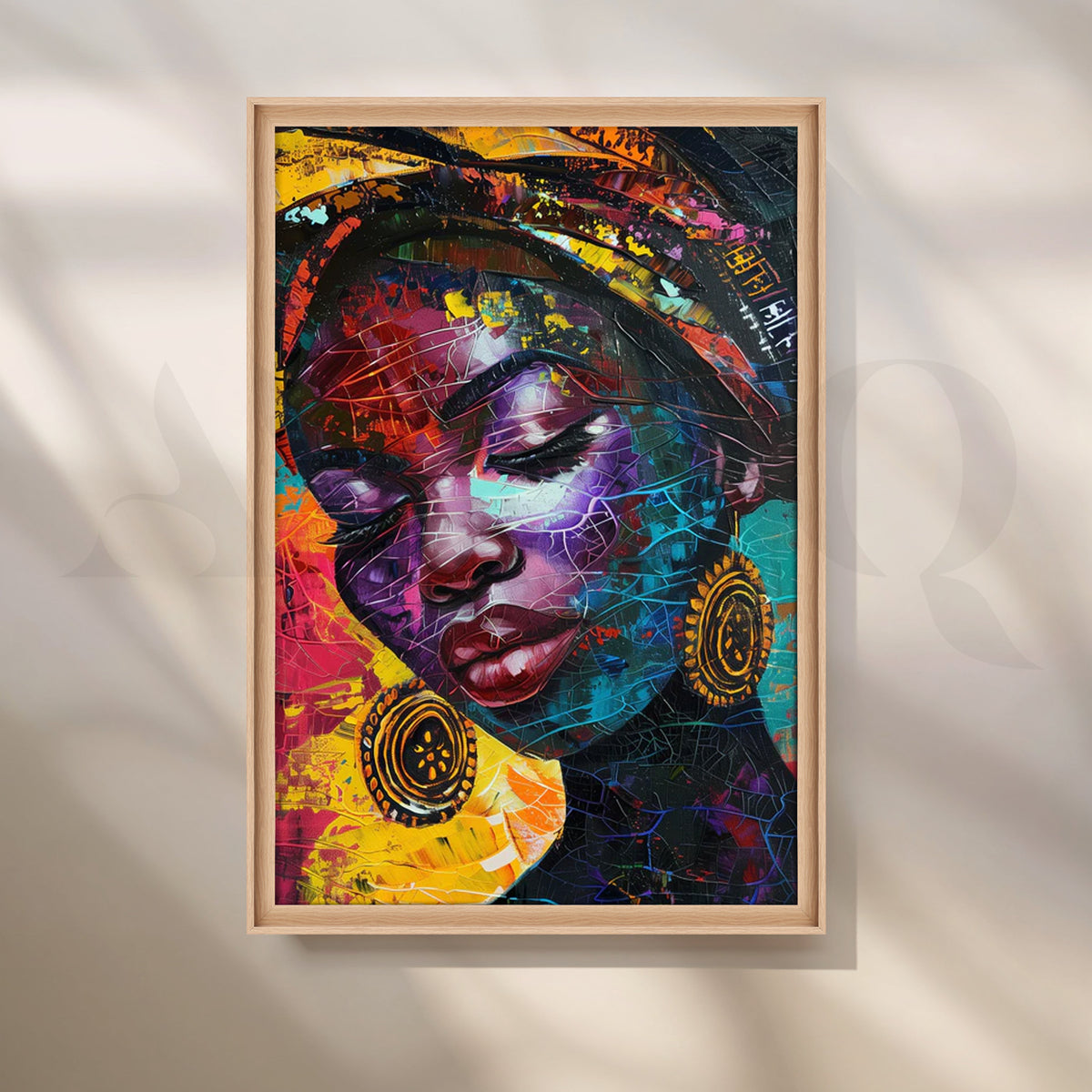 Serene Radiance Canvas Painting for Bedroom – Asha Art Studio – Image 5