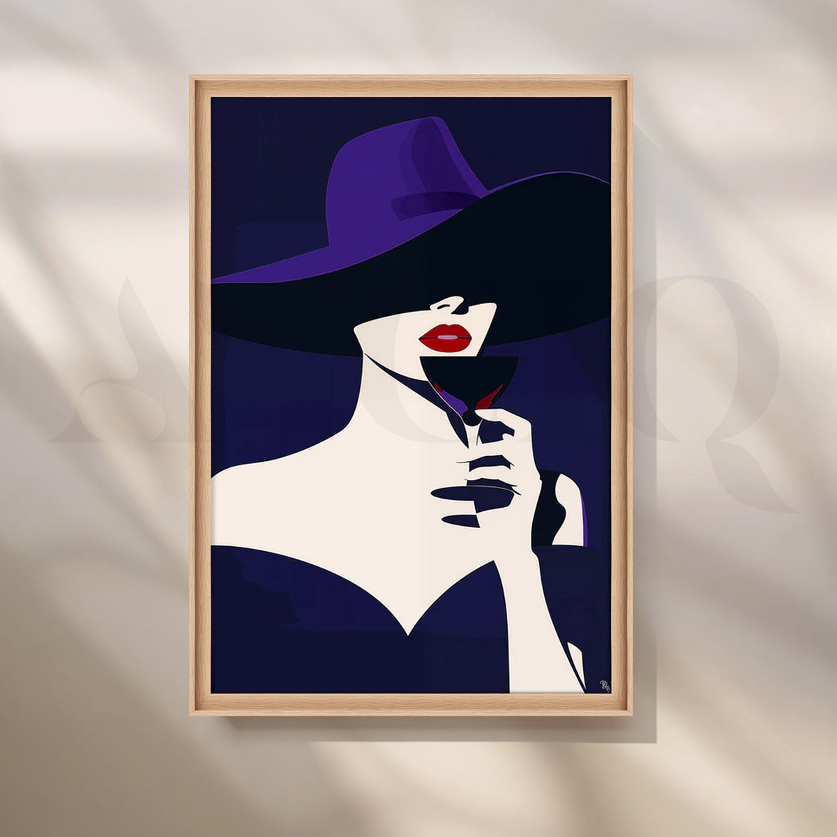 Violet Noir Canvas Painting for Home Bar – Asha Art Studio – Image 5