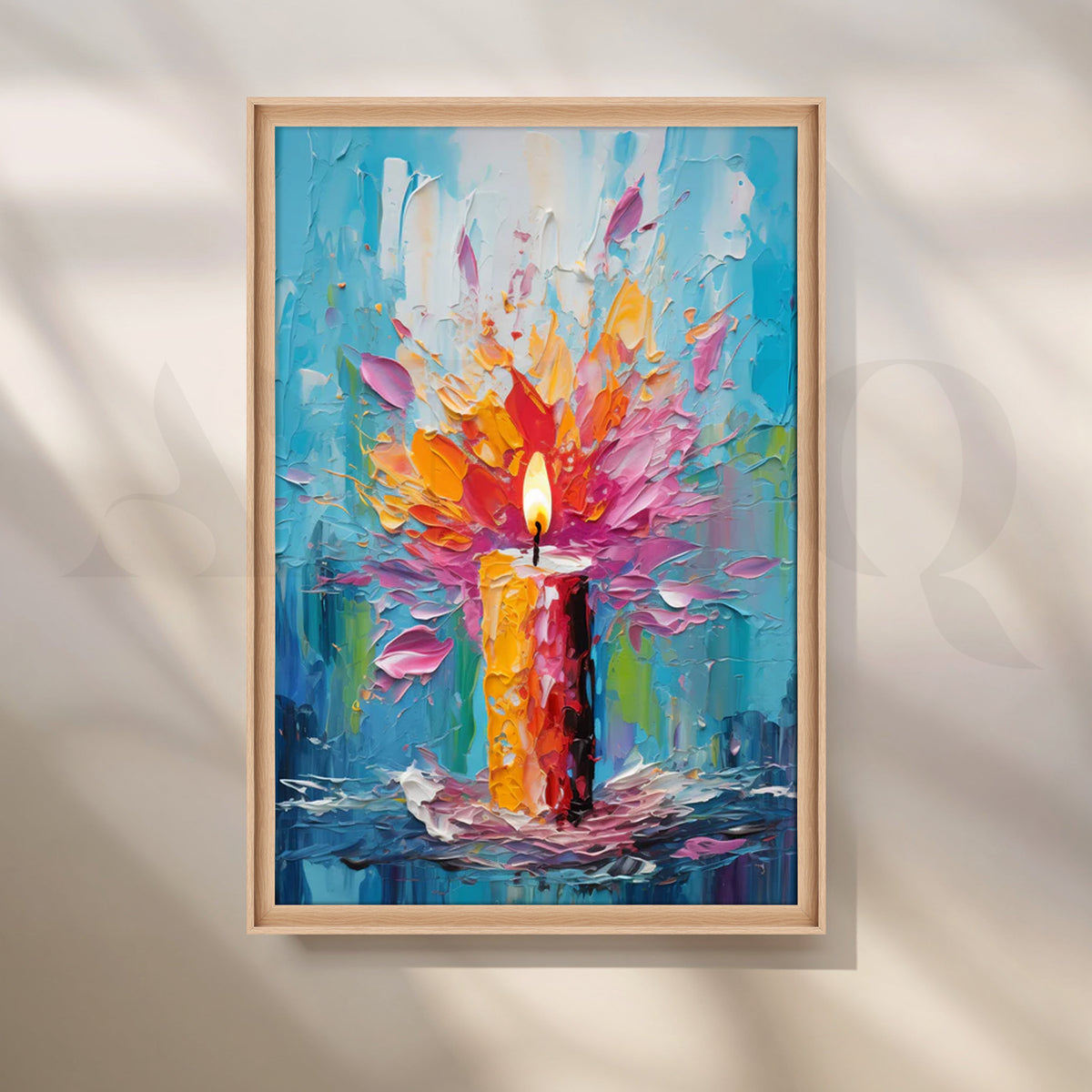 Luminous Bloom Canvas Painting for Cozy Living Room – Asha Art Studio – Image 5