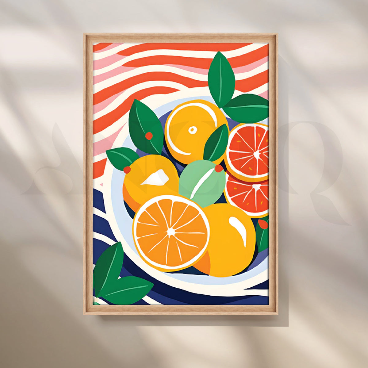 Sunny Citrus Bowl Canvas Artwork – Asha Art Studio – Image 5