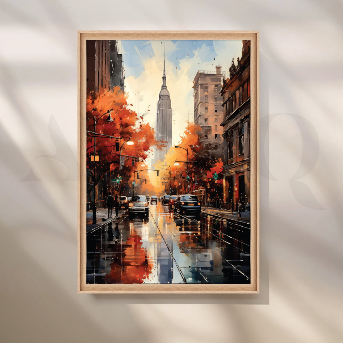 Autumn in Manhattan Canvas Artwork – Asha Art Studio – Image 5